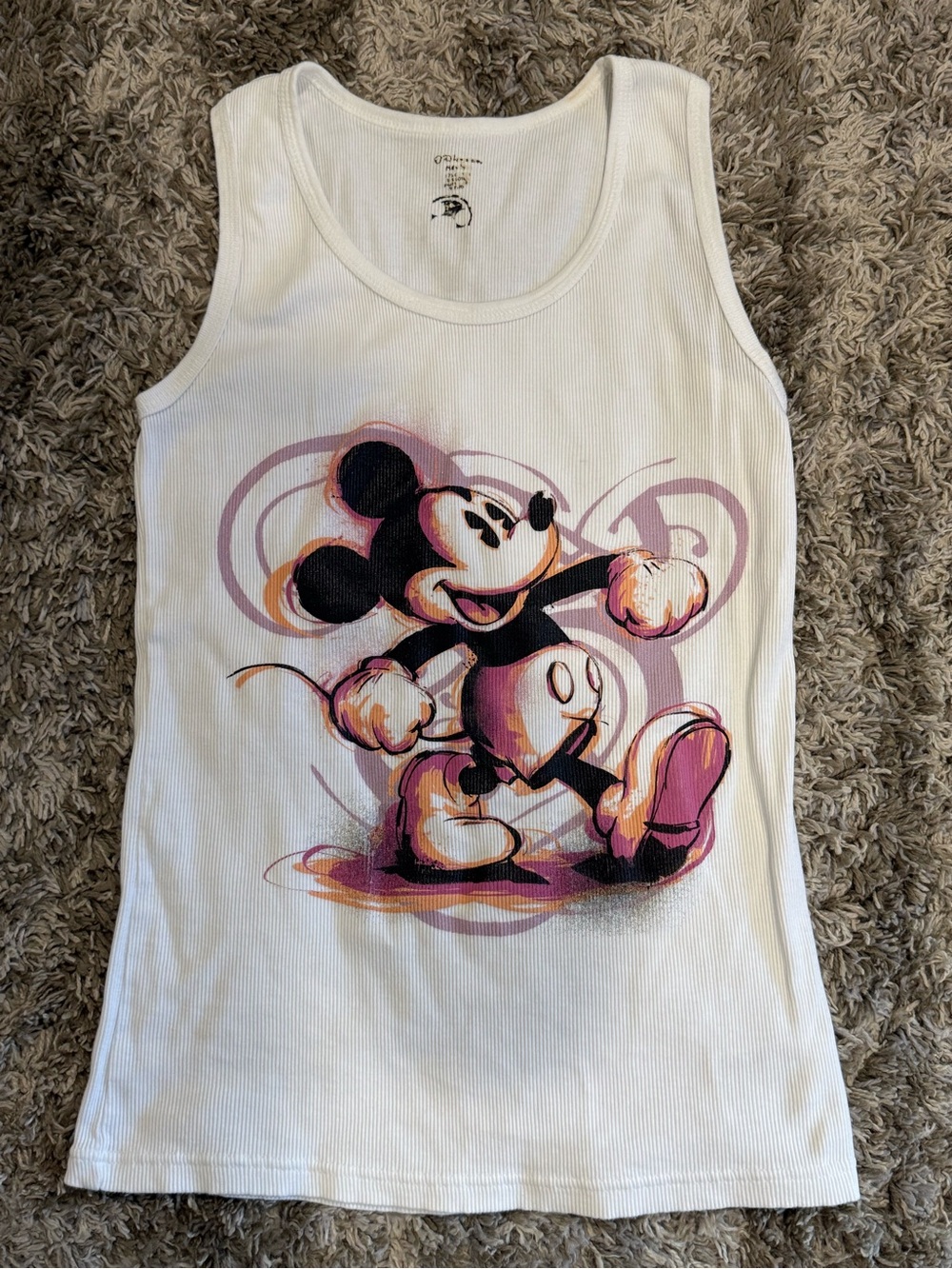 Disney Mickey Mouse White Tank Top
